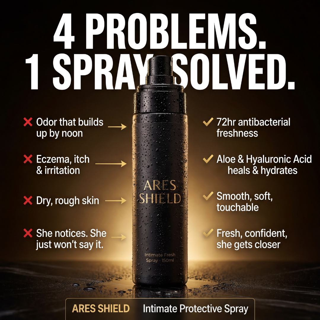 ARES Shield - 男性用 抗菌インティメイト保護スプレー