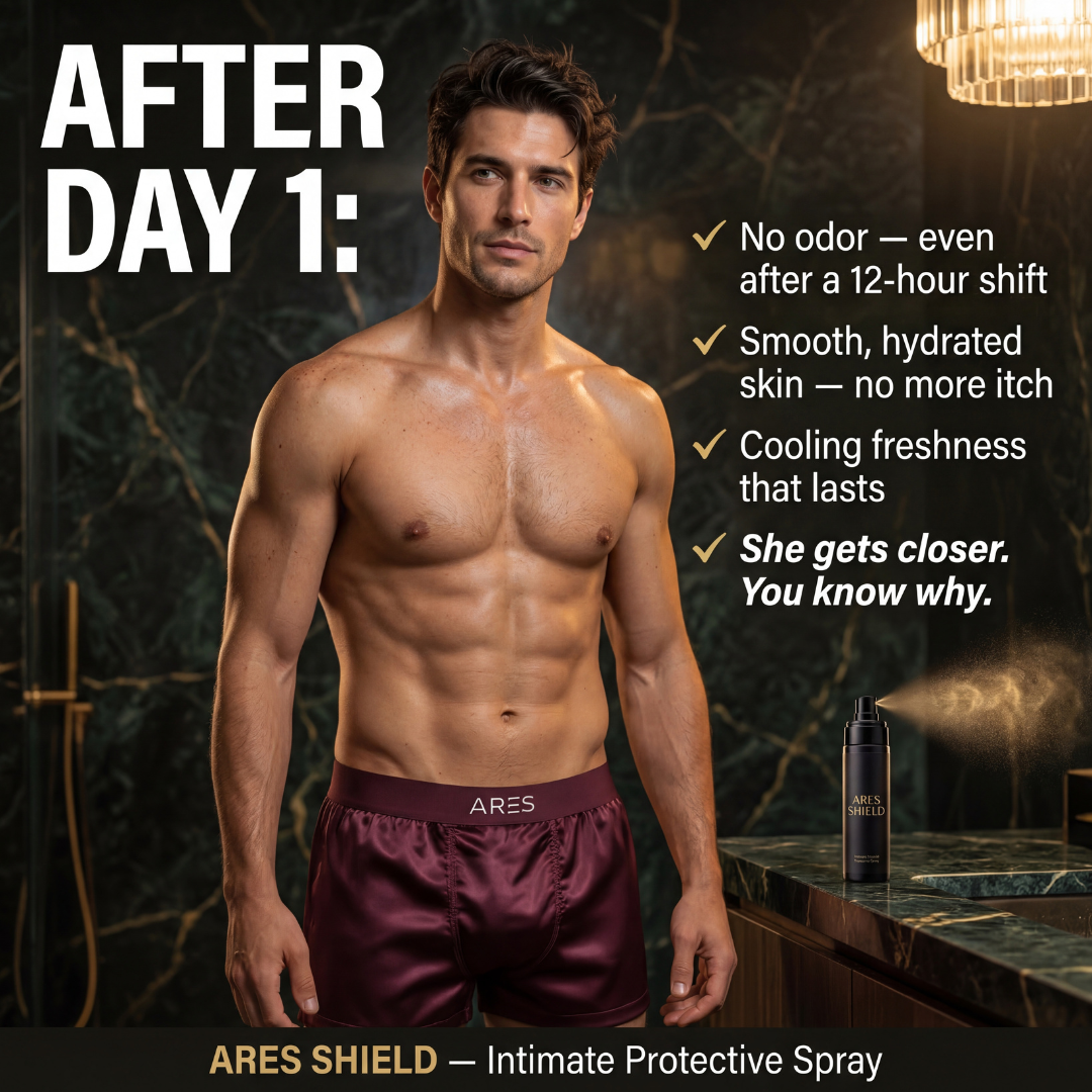 ARES Shield - 男性用 抗菌インティメイト保護スプレー
