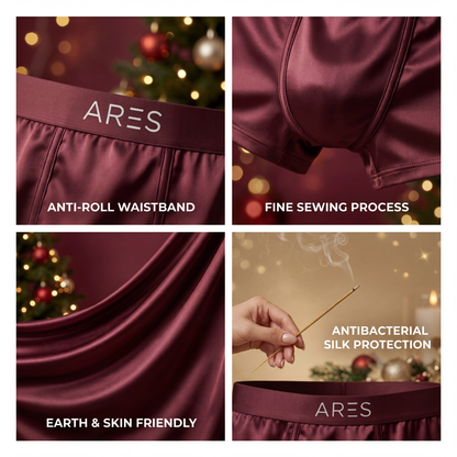 高級絹製トランクス｜一日中快適　バーガンディ（新作）