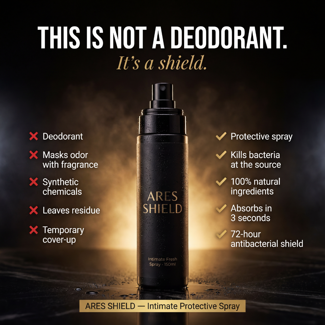 ARES Shield - 男性用 抗菌インティメイト保護スプレー