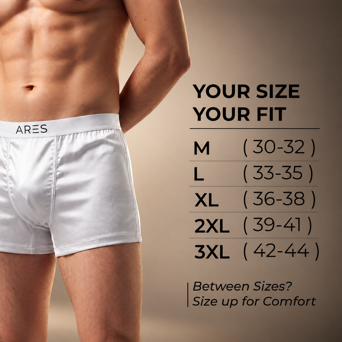 Ares Silk Boxers | All-Day Comfort (White Edition)