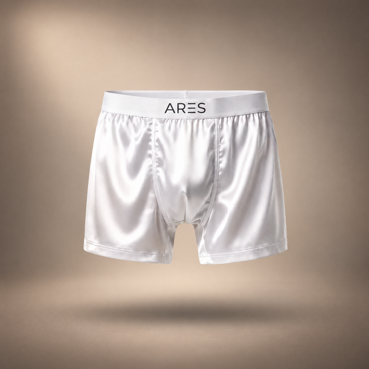 ARES シルクボクサー | 一日中快適（ホワイトエディション）
